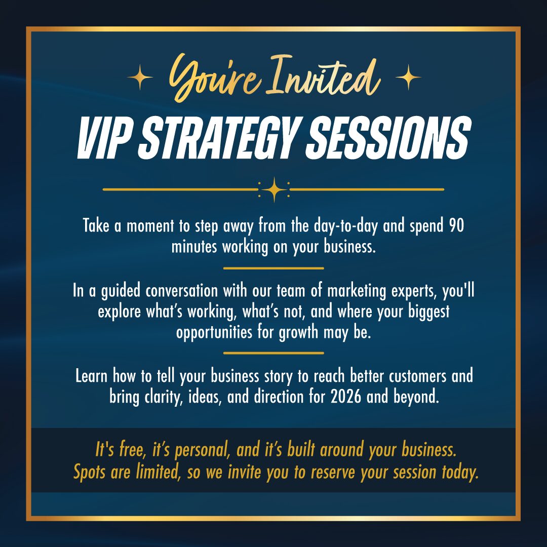 VIP Strategy Sessions equip you to make real strides in marketing.
